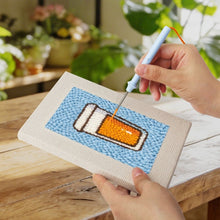 Laden Sie das Bild in den Galerie-Viewer, Punch Needle Set (4 Stück) mit Rahmen - Foodie Favoriten