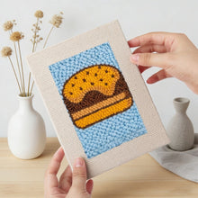 Laden Sie das Bild in den Galerie-Viewer, Punch Needle Set (4 Stück) mit Rahmen - Foodie Favoriten