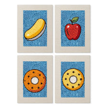 Laden Sie das Bild in den Galerie-Viewer, Punch Needle Set (4 Stück) mit Rahmen​ - Früchte &amp; Süßes Figured'Art