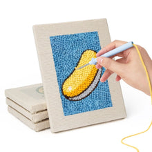 Laden Sie das Bild in den Galerie-Viewer, Punch Needle Set (4 Stück) mit Rahmen - Früchte &amp; Süßes