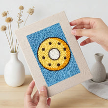 Laden Sie das Bild in den Galerie-Viewer, Punch Needle Set (4 Stück) mit Rahmen - Früchte &amp; Süßes