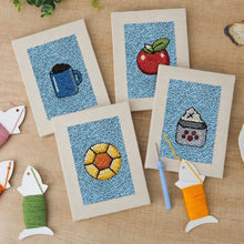 Laden Sie das Bild in den Galerie-Viewer, Punch Needle Set (4 Stück) mit Rahmen - Frühstücks Leckereien 1