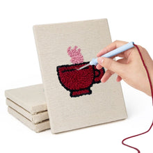 Laden Sie das Bild in den Galerie-Viewer, Punch Needle Set (4 Stück) mit Rahmen - Frühstücks Leckereien 2