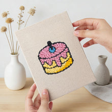 Laden Sie das Bild in den Galerie-Viewer, Punch Needle Set (4 Stück) mit Rahmen - Frühstücks Leckereien 3