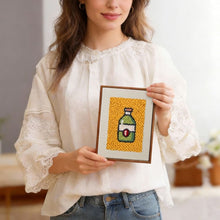 Laden Sie das Bild in den Galerie-Viewer, Punch Needle Set (4 Stück) mit Rahmen - Snack Attacke