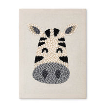 Laden Sie das Bild in den Galerie-Viewer, Punch Needle mit Rahmen - Glückliches Zebra Figured'Art