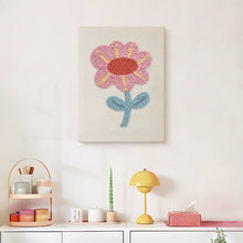 Laden Sie das Bild in den Galerie-Viewer, Punch Needle mit Rahmen - Sanfte Blume