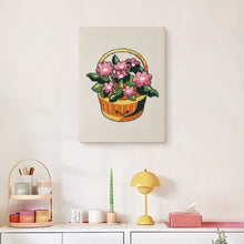 Laden Sie das Bild in den Galerie-Viewer, Punch Needle mit Rahmen - Blumenkorb
