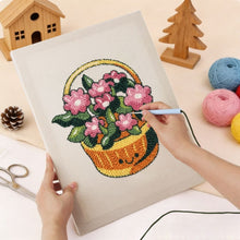 Laden Sie das Bild in den Galerie-Viewer, Punch Needle mit Rahmen - Blumenkorb
