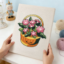 Laden Sie das Bild in den Galerie-Viewer, Punch Needle mit Rahmen - Blumenkorb
