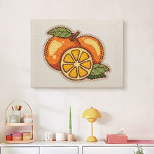 Laden Sie das Bild in den Galerie-Viewer, Punch Needle mit Rahmen - Frische Orangen