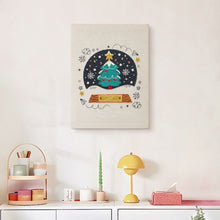 Laden Sie das Bild in den Galerie-Viewer, Punch Needle mit Rahmen - Magischer Weihnachtsbaum