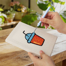 Laden Sie das Bild in den Galerie-Viewer, Punch Needle Set (4 Stück) mit Rahmen - Leckere Häppchen Kollektion 1