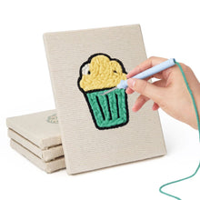 Laden Sie das Bild in den Galerie-Viewer, Punch Needle Set (4 Stück) mit Rahmen - Leckere Häppchen Kollektion 1