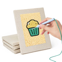 Laden Sie das Bild in den Galerie-Viewer, Punch Needle Set (4 Stück) mit Rahmen - Leckere Häppchen Kollektion 2