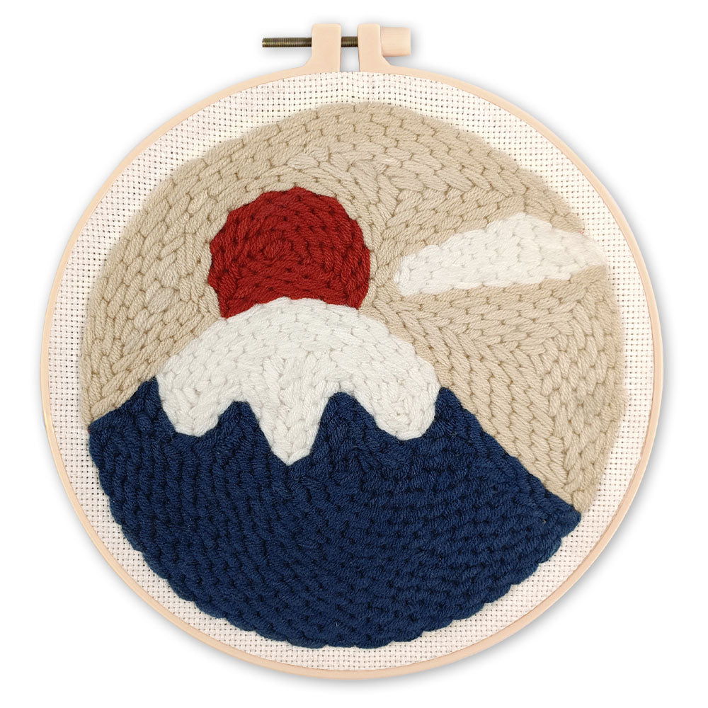 Punch Needle set Verschneiter Sonnenaufgang