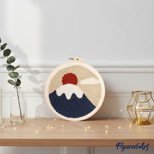 Laden Sie das Bild in den Galerie-Viewer, Punch Needle Sonnenaufgang am Fuji