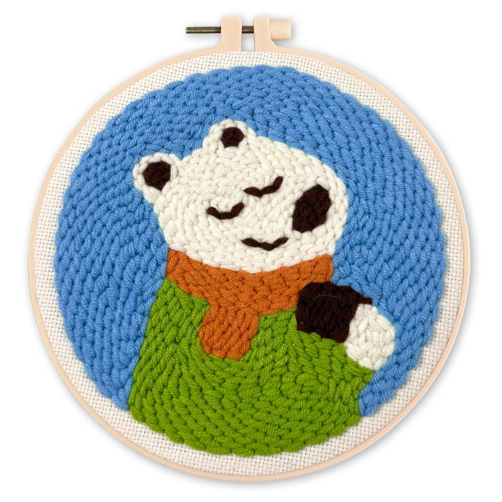Punch Needle set Eisbär mit Schal