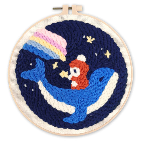 Punch Needle set Kleiner Junge und ein Wal