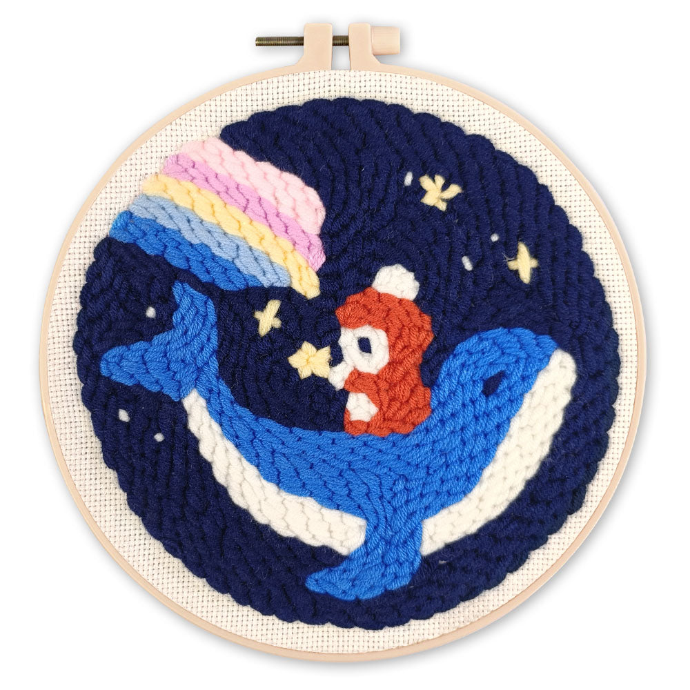 Punch Needle set Kleiner Junge und ein Wal