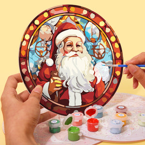 Malen nach Zahlen 20 cm Tischsets (6 Stück) - Kreatives Weihnachtsgeschenk
