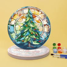 Laden Sie das Bild in den Galerie-Viewer, Malen nach Zahlen 20 cm Tischsets (6 Stück) - Kreatives Weihnachtsgeschenk