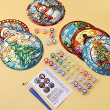 Laden Sie das Bild in den Galerie-Viewer, Malen nach Zahlen 20 cm Tischsets (6 Stück) - Kreatives Weihnachtsgeschenk