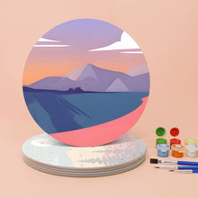 Laden Sie das Bild in den Galerie-Viewer, Malen nach Zahlen 20 cm Tischsets (6 Stück) - Naturaussicht