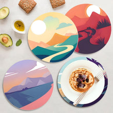 Laden Sie das Bild in den Galerie-Viewer, Malen nach Zahlen 20 cm Tischsets (6 Stück) - Naturaussicht