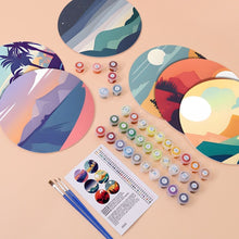 Laden Sie das Bild in den Galerie-Viewer, Malen nach Zahlen 20 cm Tischsets (6 Stück) - Naturaussicht