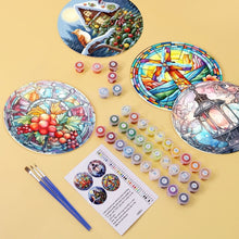 Laden Sie das Bild in den Galerie-Viewer, Malen nach Zahlen 20 cm Tischsets (4 Stück) - Feiertage und Natur