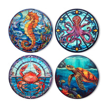 Laden Sie das Bild in den Galerie-Viewer, Malen nach Zahlen 20 cm Tischsets (4 Stück) - Meeresbewohner