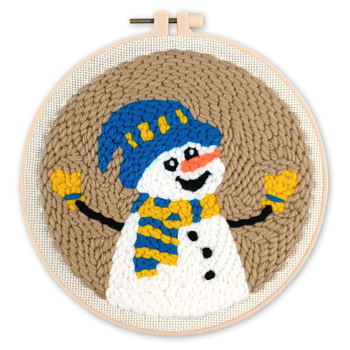 Punch Needle set Glücklicher Schneemann