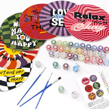 Laden Sie das Bild in den Galerie-Viewer, Malen nach Zahlen 20 cm Tischsets (6 Stück) - Motivierendes Zitat