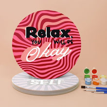 Laden Sie das Bild in den Galerie-Viewer, Malen nach Zahlen 20 cm Tischsets (6 Stück) - Motivierendes Zitat