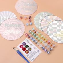 Laden Sie das Bild in den Galerie-Viewer, Malen nach Zahlen 20 cm Tischsets (6 Stück) - Motivierendes Zitat