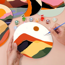 Laden Sie das Bild in den Galerie-Viewer, Malen nach Zahlen 20 cm Tischsets (6 Stück) - Moderner Abstrakter Berg