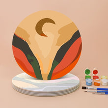 Laden Sie das Bild in den Galerie-Viewer, Malen nach Zahlen 20 cm Tischsets (6 Stück) - Moderner Abstrakter Berg