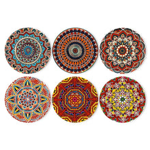 Laden Sie das Bild in den Galerie-Viewer, Malen nach Zahlen 20 cm Tischsets (6 Stück) - Böhmische Mandala Rund