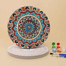 Laden Sie das Bild in den Galerie-Viewer, Malen nach Zahlen 20 cm Tischsets (6 Stück) - Böhmische Mandala Rund