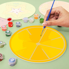 Laden Sie das Bild in den Galerie-Viewer, Malen nach Zahlen 20 cm Tischsets (6 Stück) - Bunte Fruchtscheiben