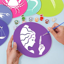 Laden Sie das Bild in den Galerie-Viewer, Malen nach Zahlen 20 cm Tischsets (12 Stück) - Tierkreiszeichen Serie 2