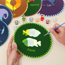 Laden Sie das Bild in den Galerie-Viewer, Malen nach Zahlen 20 cm Tischsets (12 Stück) - Tierkreiszeichen Serie 3