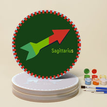 Laden Sie das Bild in den Galerie-Viewer, Malen nach Zahlen 20 cm Tischsets (12 Stück) - Tierkreiszeichen Serie 3