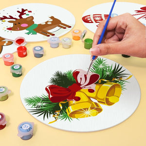 Malen nach Zahlen 20 cm Tischsets (4 Stück) - Gemütliche Rentier Fäustlinge