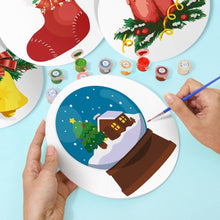 Laden Sie das Bild in den Galerie-Viewer, Malen nach Zahlen 20 cm Tischsets (4 Stück) - Klassische Weihnachtsfreude