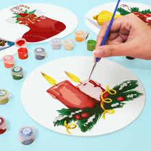 Laden Sie das Bild in den Galerie-Viewer, Malen nach Zahlen 20 cm Tischsets (4 Stück) - Klassische Weihnachtsfreude