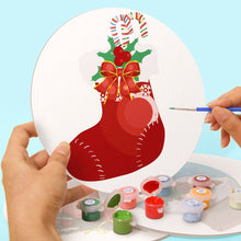 Laden Sie das Bild in den Galerie-Viewer, Malen nach Zahlen 20 cm Tischsets (4 Stück) - Klassische Weihnachtsfreude