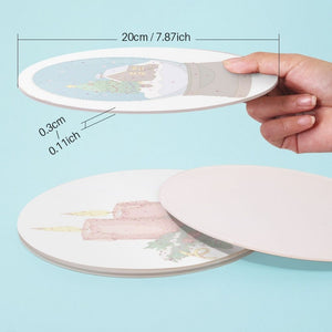 Malen nach Zahlen 20 cm Tischsets (4 Stück) - Klassische Weihnachtsfreude