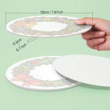 Laden Sie das Bild in den Galerie-Viewer, Malen nach Zahlen 20 cm Tischsets (4 Stück) - Immergrüne Kränze